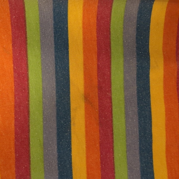 Vintage 80s Striped Rainbow Button Up T-shirt Cotton Medium - Picture 3 of 4